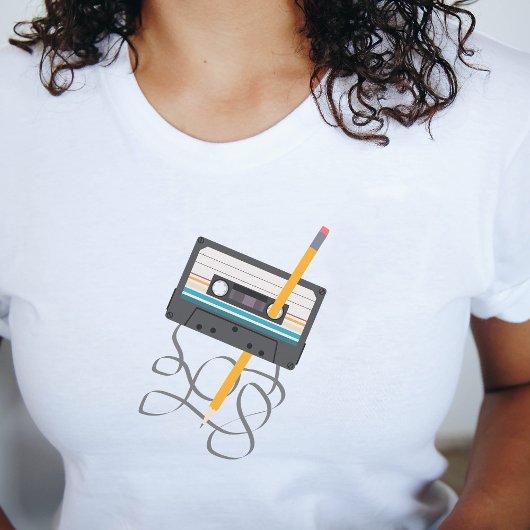 T-shirt Drôle 80s Musique Retro Cassette Bande