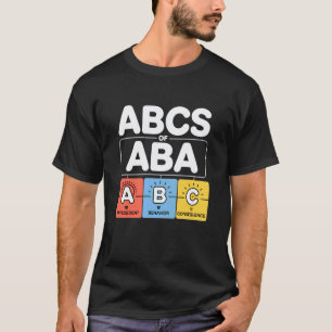 T-shirt Drôle ABA Thérapie ABC Analystes de Comportement R