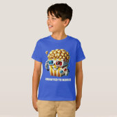 T-shirt Drôle accroc de cinéma pop-corn (Devant entier)