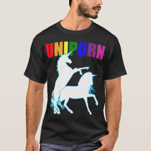 T-shirt Drôle Adulte Gay Sale Unicorne Naught Inappropri