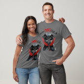 T-shirt Drôle Affenpinscher Chien Vampire Halloween Costum (Unisexe)