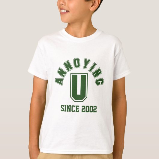 T-shirt Drôle Agaçant Vous Garçon Tee, Vert (Devant)