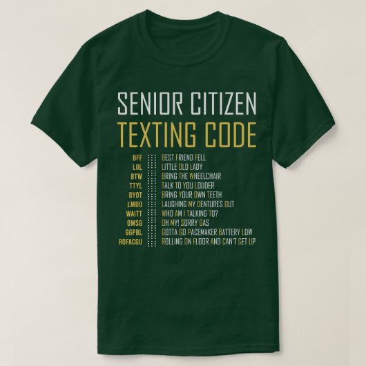 T-shirt Drôle Aînés - Code de Textes Cadeau pour Grand-Pèr (Design devant)