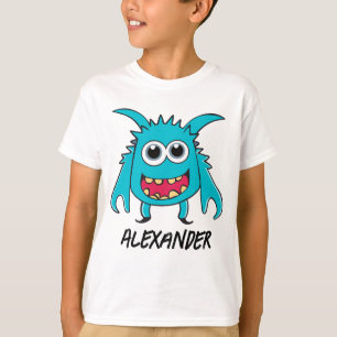 T-shirt Drôle Alien Blue Green Monster