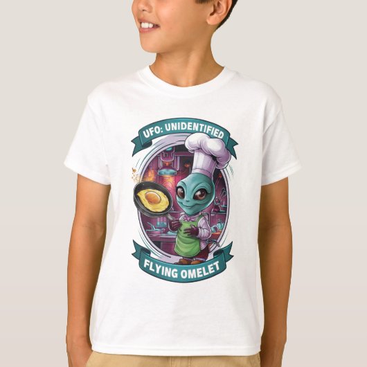 T-shirt Drôle Alien Chef UFO (Devant)