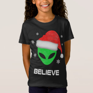 T-Shirt Drôle Alien Père Noël Noël Noël Noël cadeau Noël