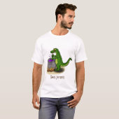 T-shirt Drôle alligator vert cuisine dessin animé (Devant entier)