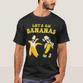 T-shirt Drôle Allons-y bananes mignonnes bananes (Devant)