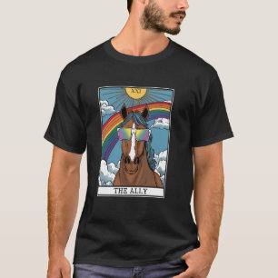 T-shirt Drôle Ally Ferme Animal Cheval Lunettes de soleil