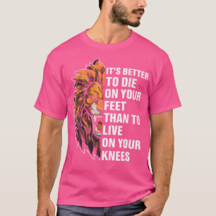 T-shirt Drôle Alpha Homme Wolf Il Est Mieux De Mourir Sur