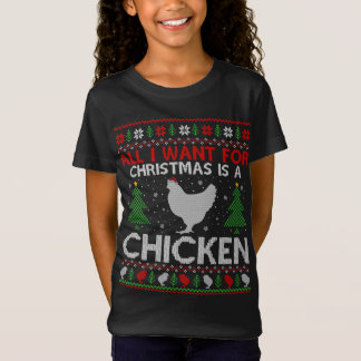 T-Shirt Drôle Amant Poulet Jeu de Noël Cadeau Poulet Laide