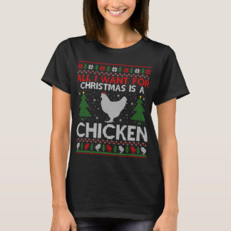 T-shirt Drôle Amant Poulet Jeu de Noël Cadeau Poulet Laide