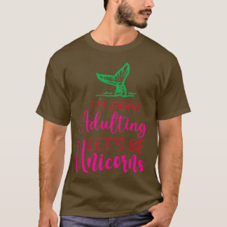 T-shirt Drôle Amateurs Unicorne Cadeau Im Fait Adulte Lets