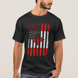 T-shirt Drôle Amérique Drapeau Retro Canada Drapeau Jersey