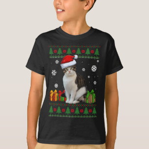 T-shirt Drôle Amoureux de les chats mignon Chat Santa Hat 