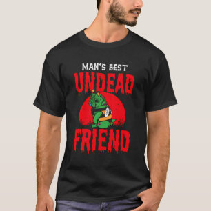 T-shirt Drôle Amoureux des chiens zombie cerveaux Hallowee