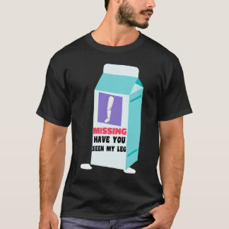 T-shirt Drôle Amputee Prosthétique Lait Dessin pour les ho