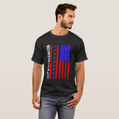 T-shirt Drôle Amusant Elephant United State Flag Allons Br (Devant entier)