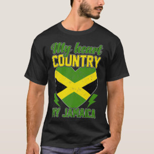 T-shirt Drôle amusant Jamaïque Drapeau Palm Été Vacances e