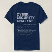 T-shirt Drôle Analyste de sécurité informatique Définition (Design devant)