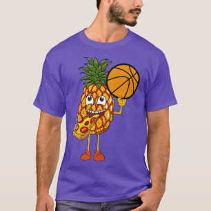 T-shirt Drôle ananas Manger Pizza Basketball