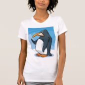 T-shirt Drôle Angry Penguin Cartoon Cool (Devant)