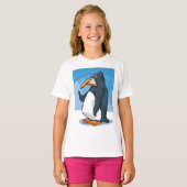 T-shirt Drôle Angry Penguin Cartoon Cool (Devant entier)