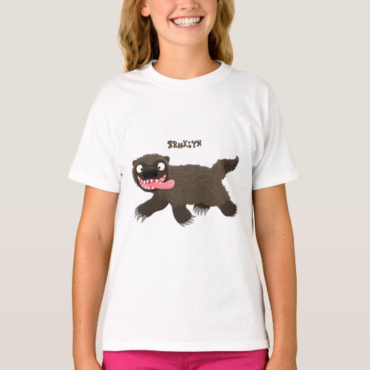 T-shirt Drôle animal avide de carcajou (Devant)