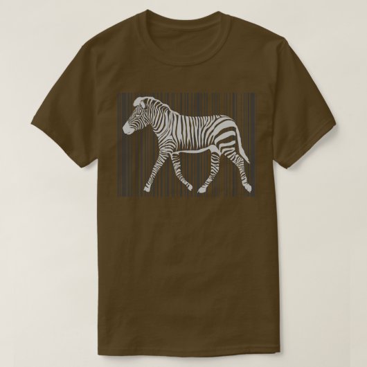 T-shirt Drôle Animal Cadeau Code-barre Zebra (Design devant)