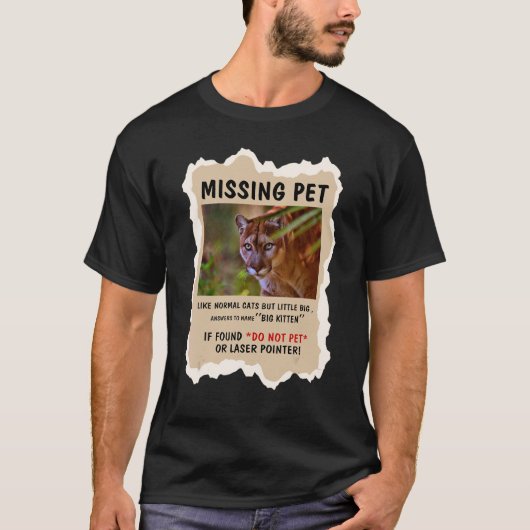 T-shirt Drôle Animal De Compagnie Manquant Cool Unique Gra (Devant)