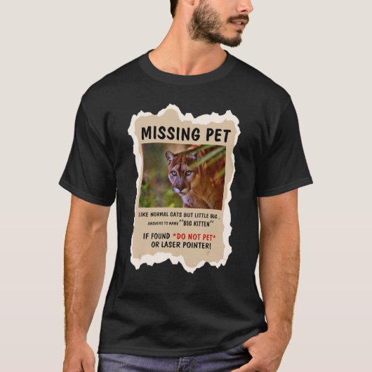 T-shirt Drôle Animal De Compagnie Manquant Cool Unique Gro (Devant)