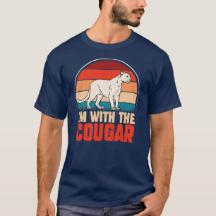 T-shirt Drôle animal graphique Je suis avec le cougar 