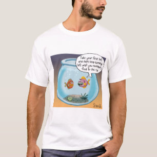 T-shirt Drôle Animation de Fish Directions sur la vie et l