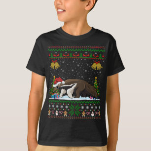 T-shirt Drôle Anteater Noël Cadeau Santa Hat Anteater C