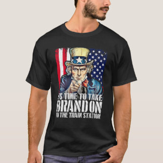 T-shirt Drôle Anti Bïden Il est temps de prendre le train