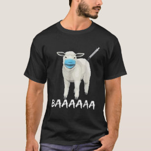 T-shirt Drôle-ANTI-MASK-SHEEP-AVEC-VISAGE-MASK-Vaccine-Ba