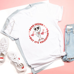 T-shirt Drôle anti-Valentin mignon crâne unique