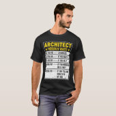 T-shirt Drôle Architecte Cadeau Architecte Dit Horaire Tau (Devant entier)