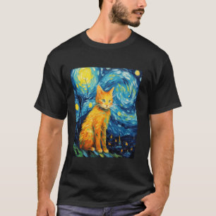 T-shirt Drôle art de chat peinture Amoureux des chats Star