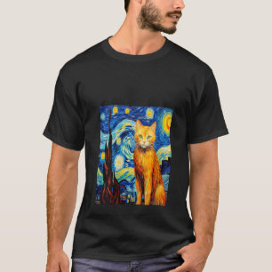 T-shirt Drôle art de chat peinture Amoureux des chats Star