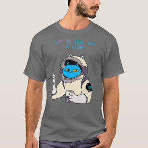 T-shirt Drôle Astronaut Cat Illustration de nouveauté D