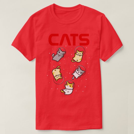 T-shirt Drôle Astronaut spatial Cadeaux de chats Hommes Fe (Design devant)