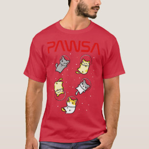 T-shirt Drôle Astronaut spatial Cadeaux de chats Hommes Fe
