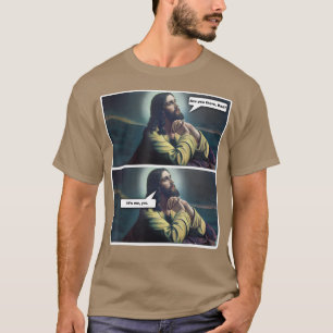 T-shirt Drôle athée Religieux Jésus priant Don
