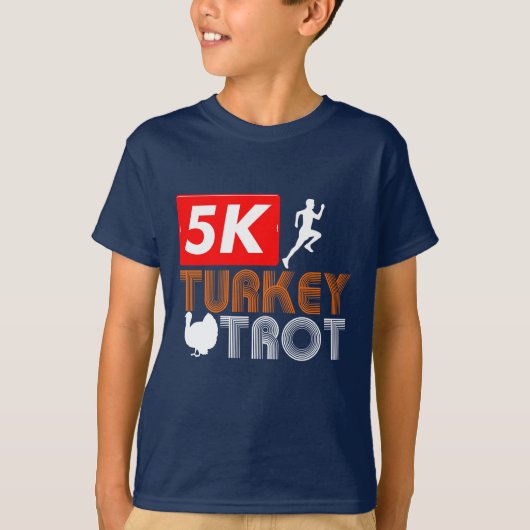 T-shirt Drôle automne Thanksgiving Turkey Trot Fall (Devant)