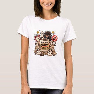 T-shirt Drôle avant café Ne me percevez pas