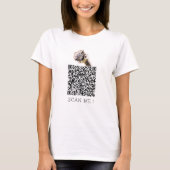 T-shirt drôle avec autruche joueuse et code QR (Devant)