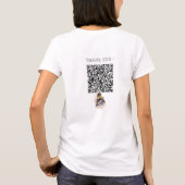 T-shirt drôle avec autruche joueuse et code QR (Dos)