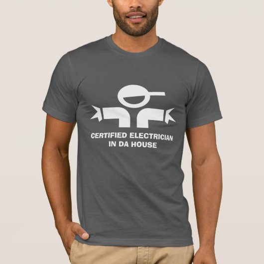 T-shirt drôle avec citation pour électriciens (Devant)