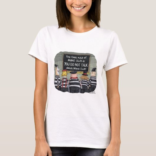 T-shirt drôle avec des mimes. (Devant)